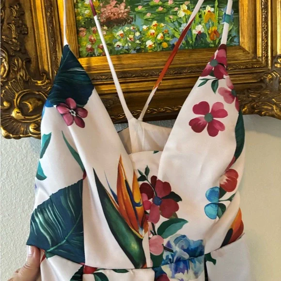 ASOS Spagetti Strap Tropical Dress - Picture 3 of 7